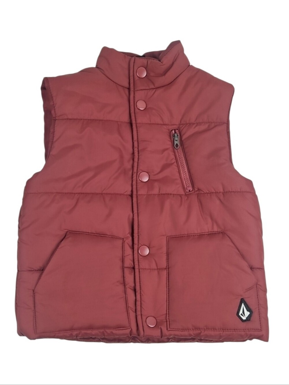Volcom Toddler Kids Brick Red Puffer Vest Outerwear Skater Ski Fall Winter 2T